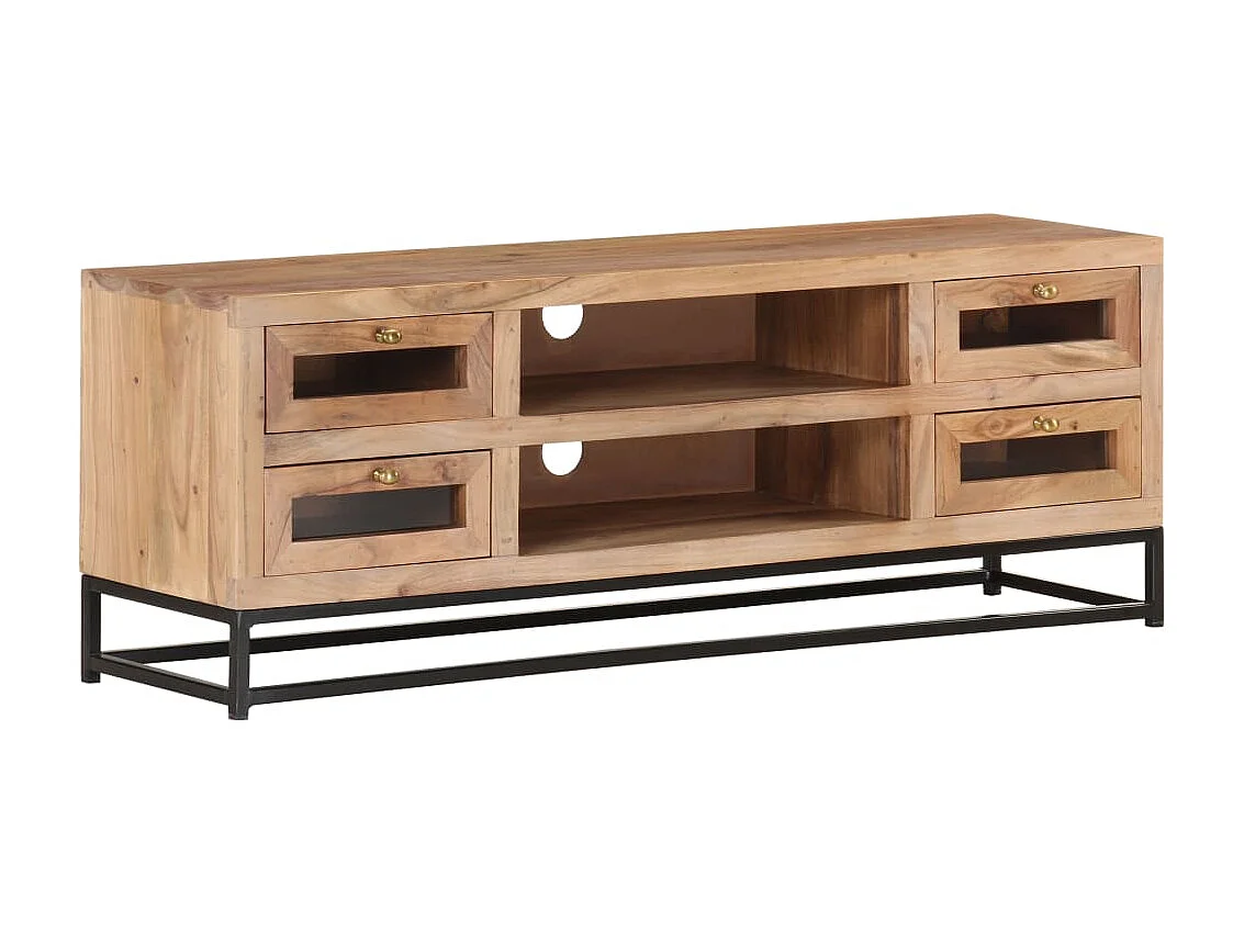 Meuble TV 110x30x40 cm Bois d'acacia massif