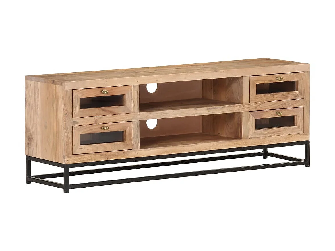 Meuble TV 110x30x40 cm Bois d'acacia massif