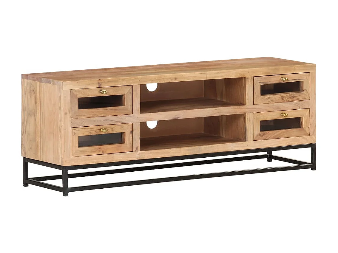 Meuble TV 110x30x40 cm Bois d'acacia massif
