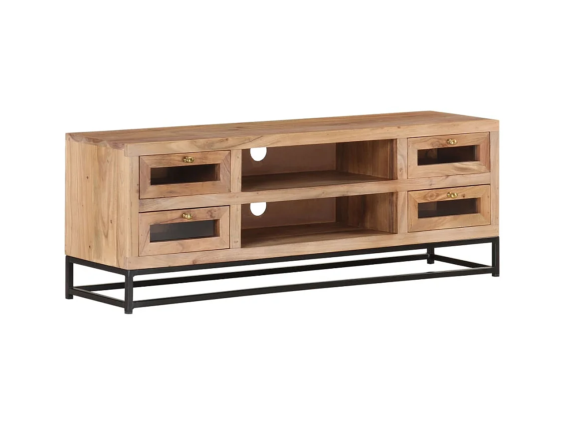 Meuble TV 110x30x40 cm Bois d'acacia massif