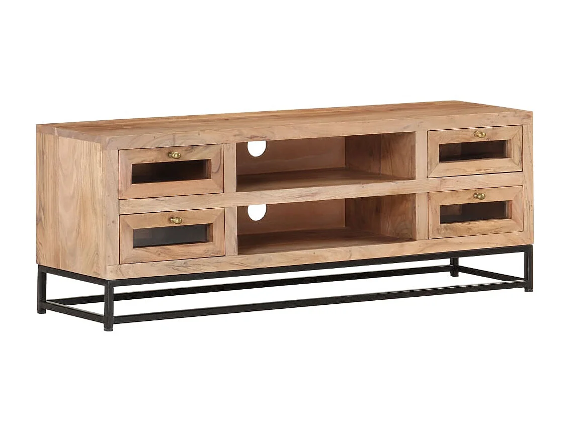 Meuble TV 110x30x40 cm Bois d'acacia massif