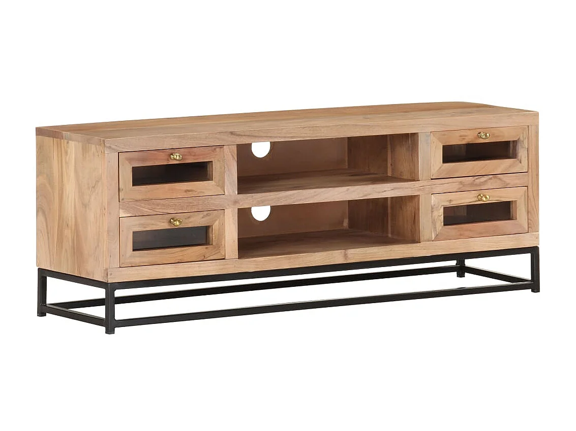 Meuble TV 110x30x40 cm Bois d'acacia massif