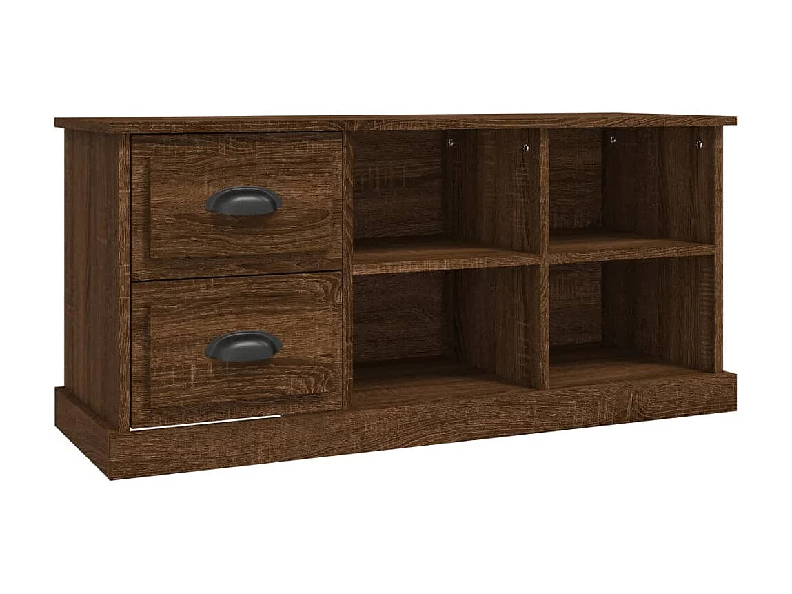 Meuble TV chêne marron 102x35,5x47,5 cm bois d'ingénierie