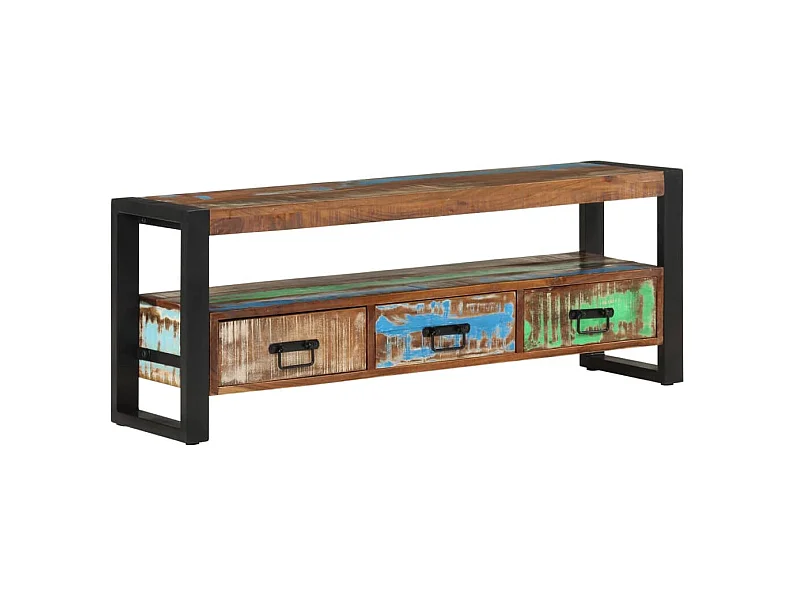 Meuble TV 120x30x45 cm Bois massif de récupération