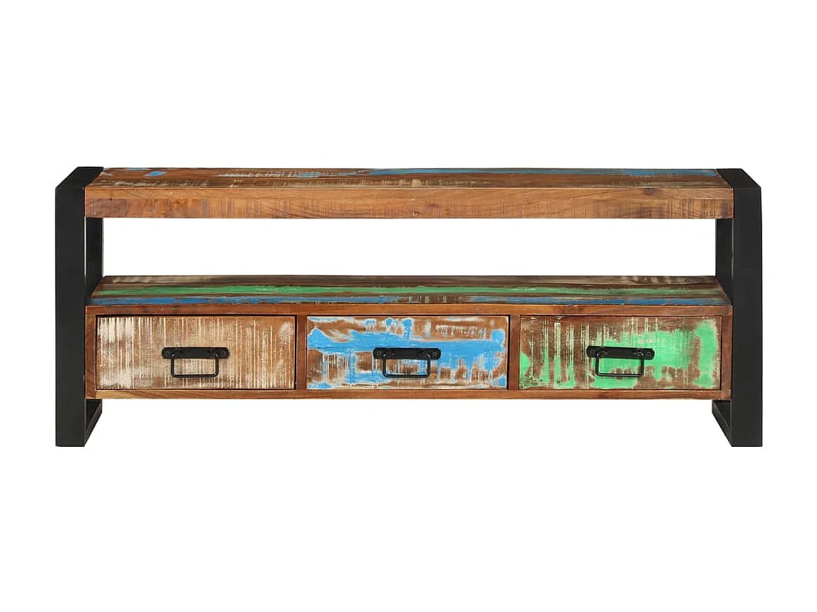 TV-Schrank 120x30x45 cm Massives Altholz