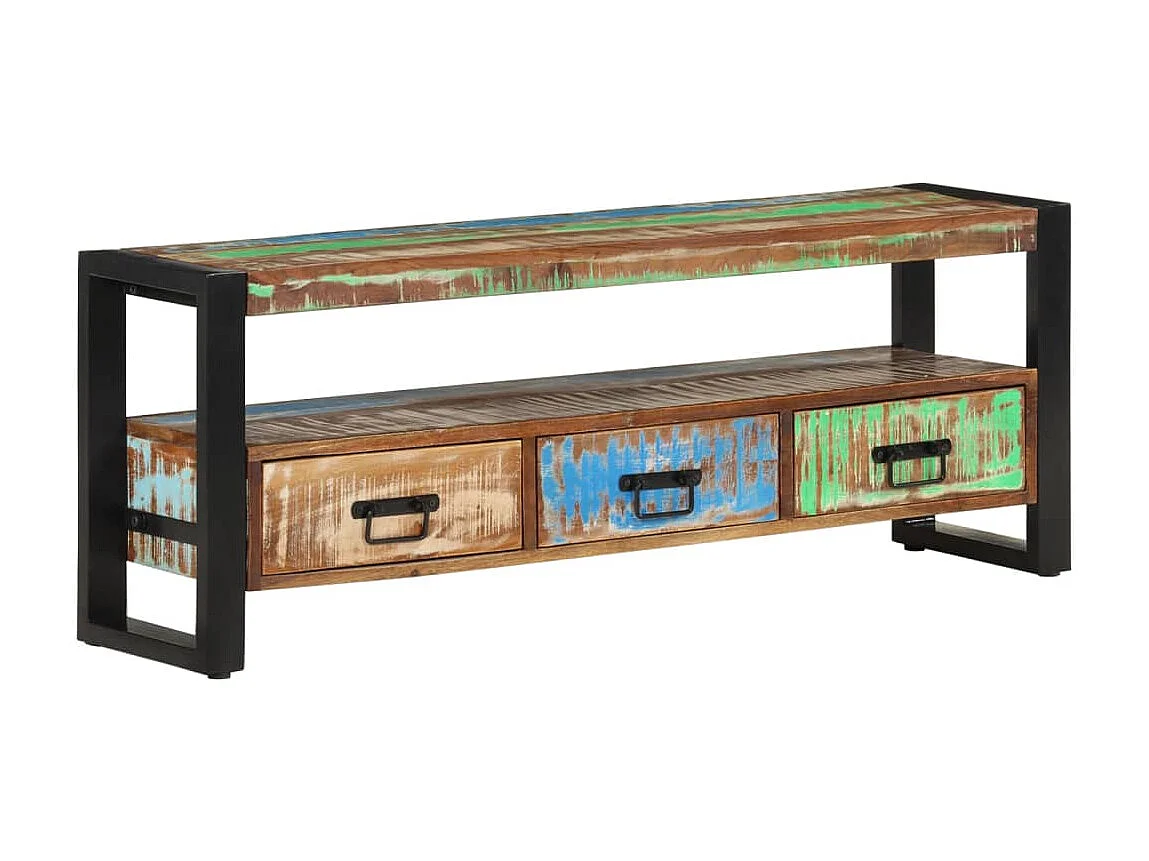 TV-Schrank 120x30x45 cm Massives Altholz