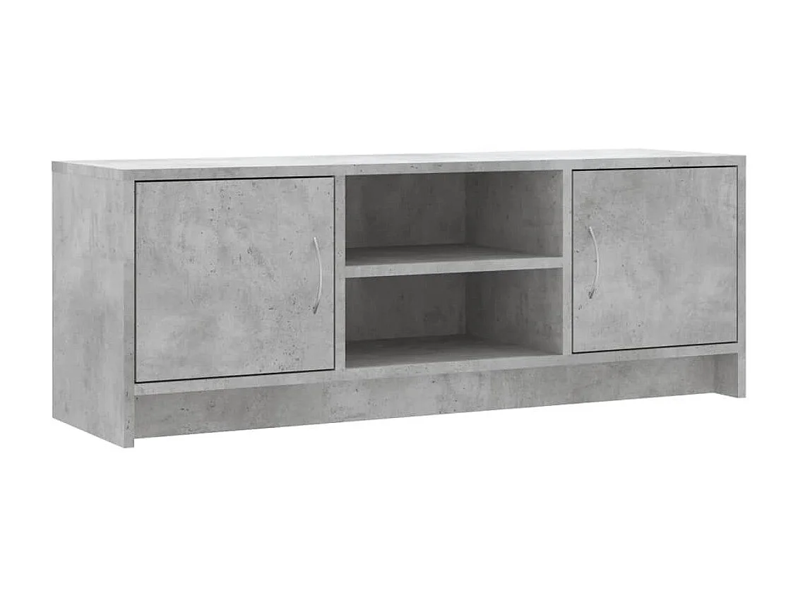 Meuble TV gris béton 102x30x37,5 cm bois d'ingénierie