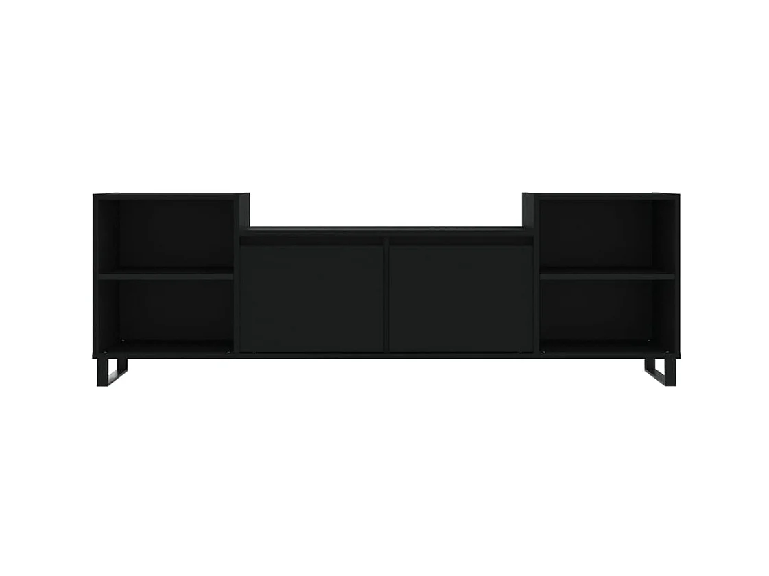 Meuble TV Noir 160x35x55 cm Bois d'ingénierie