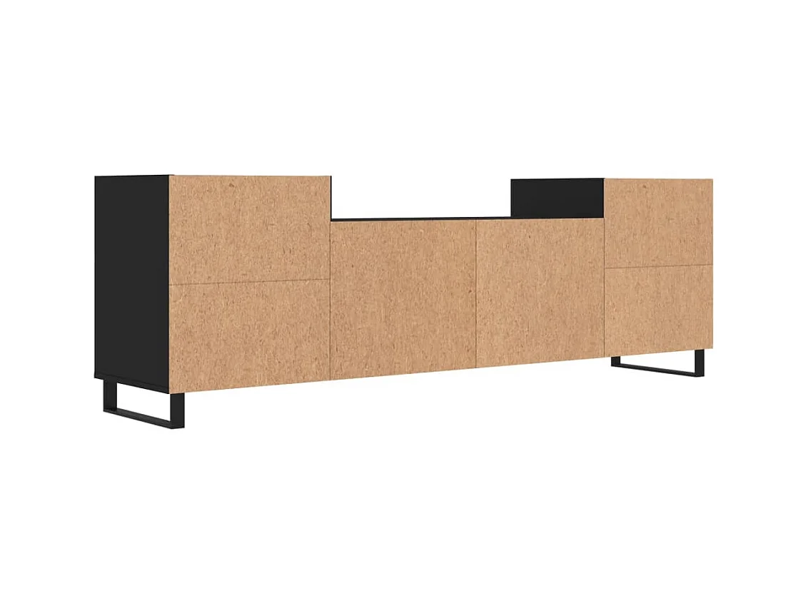 Meuble TV Noir 160x35x55 cm Bois d'ingénierie