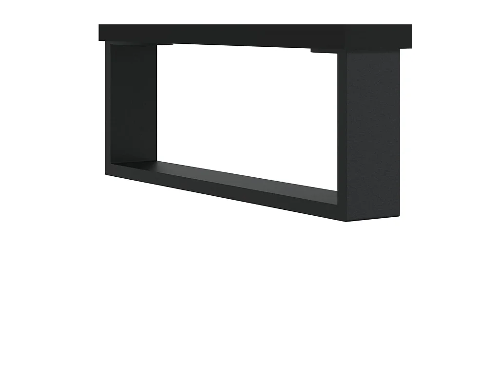 Meuble TV Noir 160x35x55 cm Bois d'ingénierie