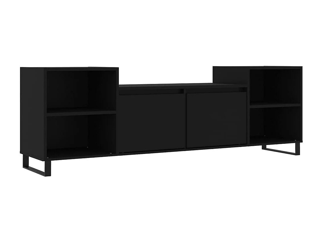 Meuble TV Noir 160x35x55 cm Bois d'ingénierie