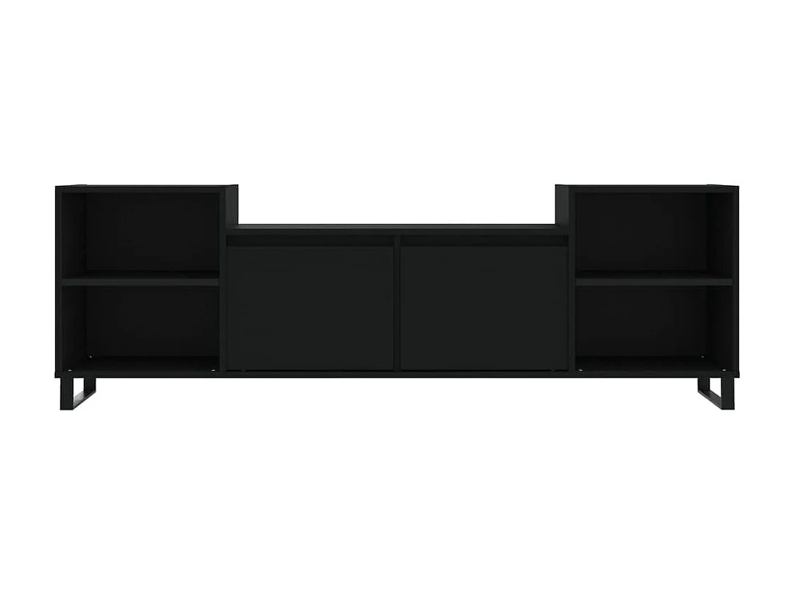 Meuble TV Noir 160x35x55 cm Bois d'ingénierie