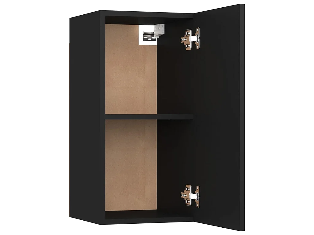 7-delige tv-meubelset zwart parket