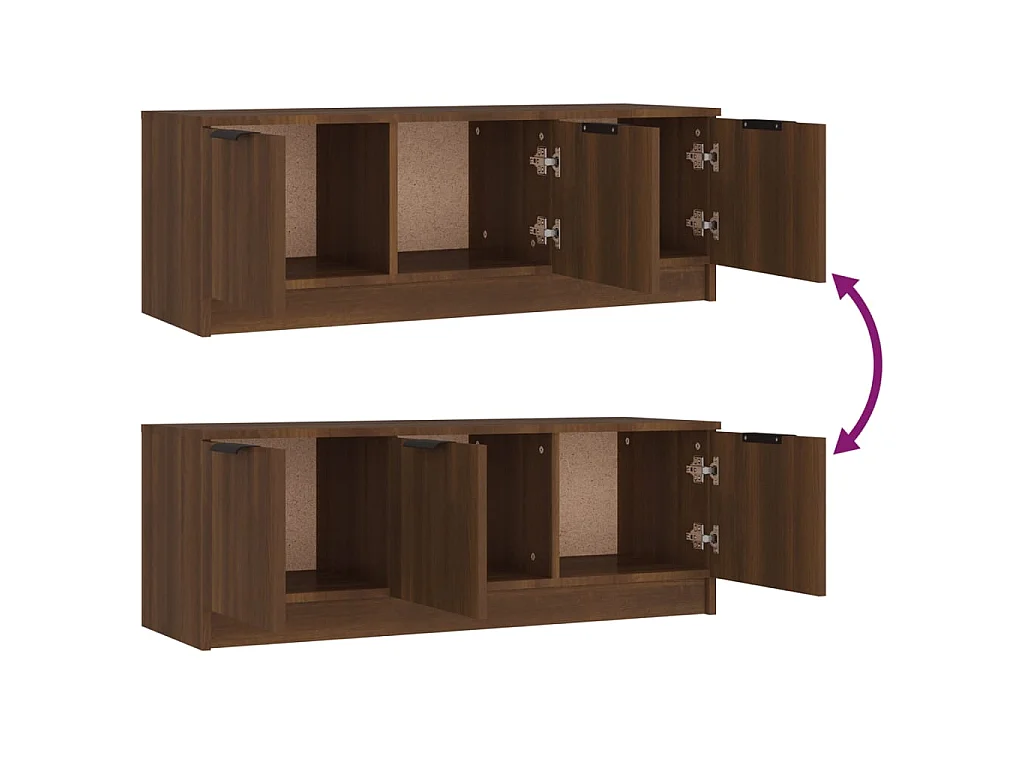 TV-Schrank Braune Eiche 102x35x36,5 cm Holzwerkstoff