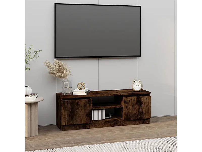 Móvel TV com porta Carvalho fumado 102x30x36 cm