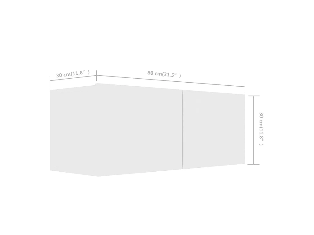 Ensemble de meubles TV 6 pcs Blanc Aggloméré