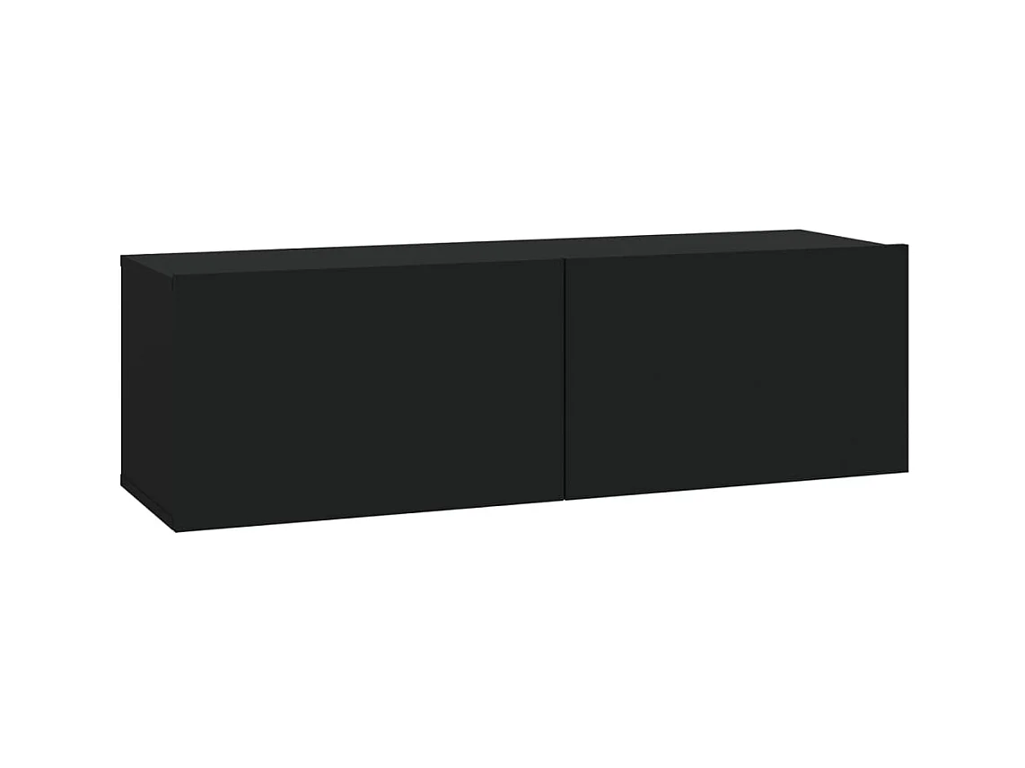 Ensemble de meubles TV 4 pcs Noir Bois d'ingénierie