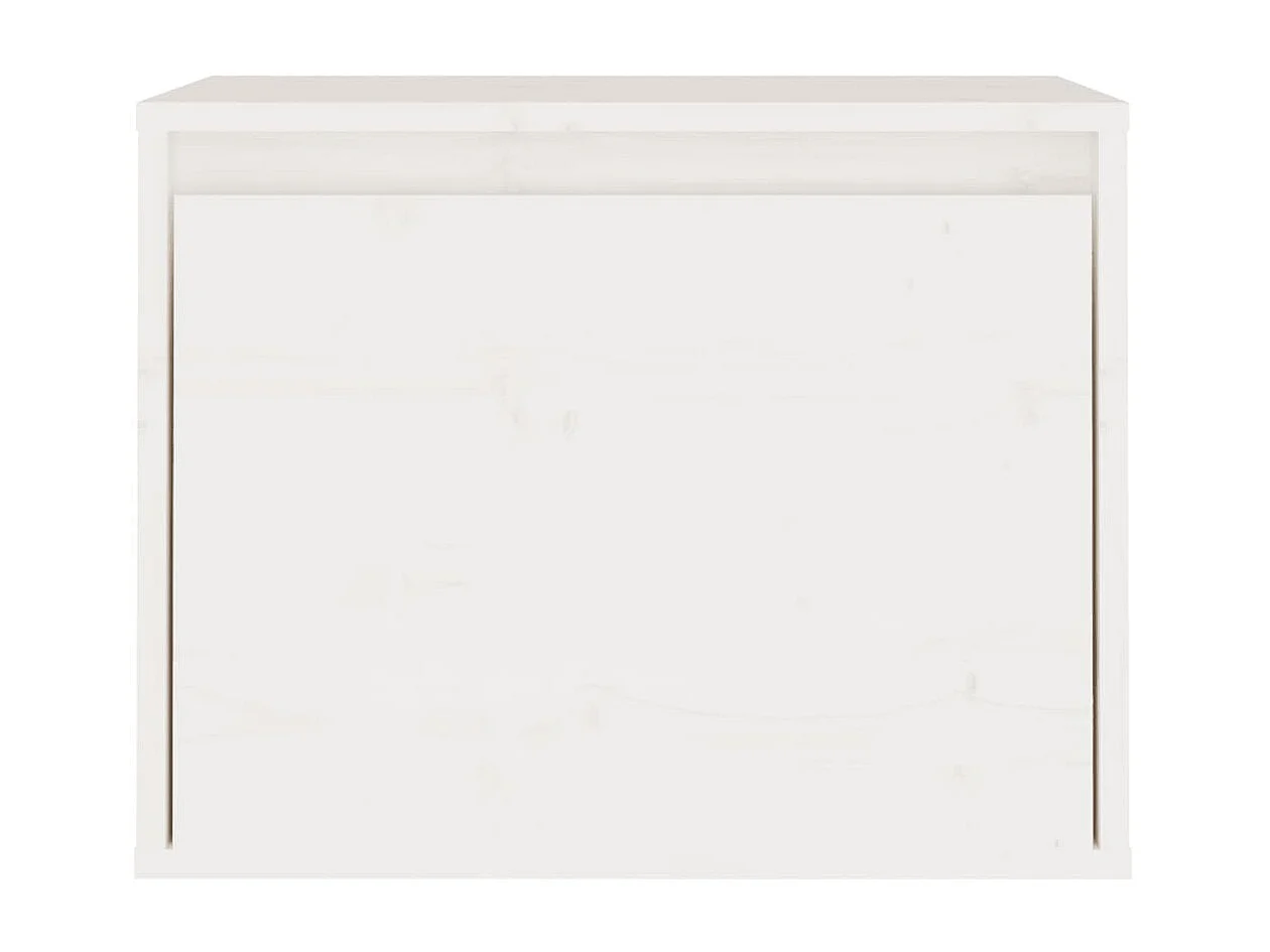 Mueble TV 3 piezas Blanco Madera maciza de pino