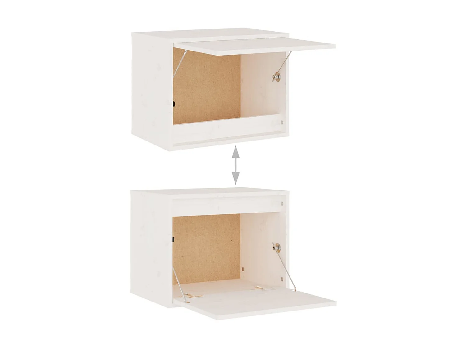 Mueble TV 3 piezas Blanco Madera maciza de pino