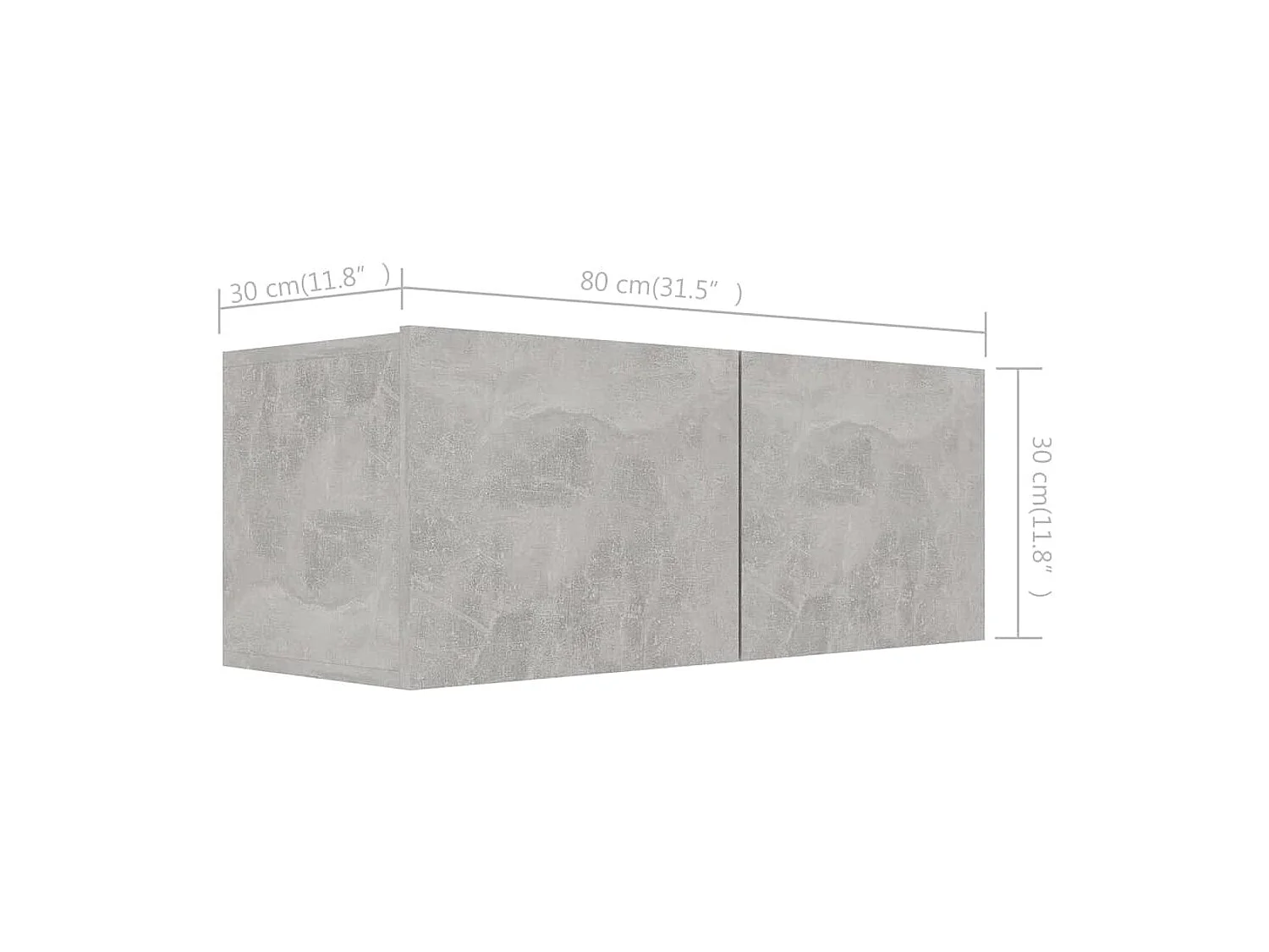 Ensemble de meuble TV 6 pcs Gris béton Aggloméré