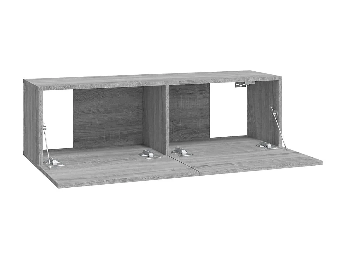 Muebles TV de pared 4 piezas Sonoma gris 100x30x30 cm