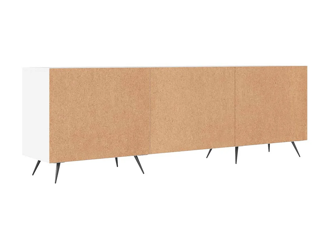 Mobile TV bianco 150x30x50 cm in derivati del legno