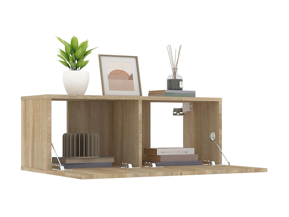 Mobile TV 2 pz Rovere Sonoma 80x30x30 cm MDF