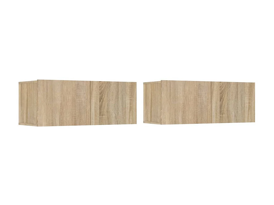 Meubles TV 2 pcs Chêne sonoma 80x30x30 cm Bois d'ingénierie