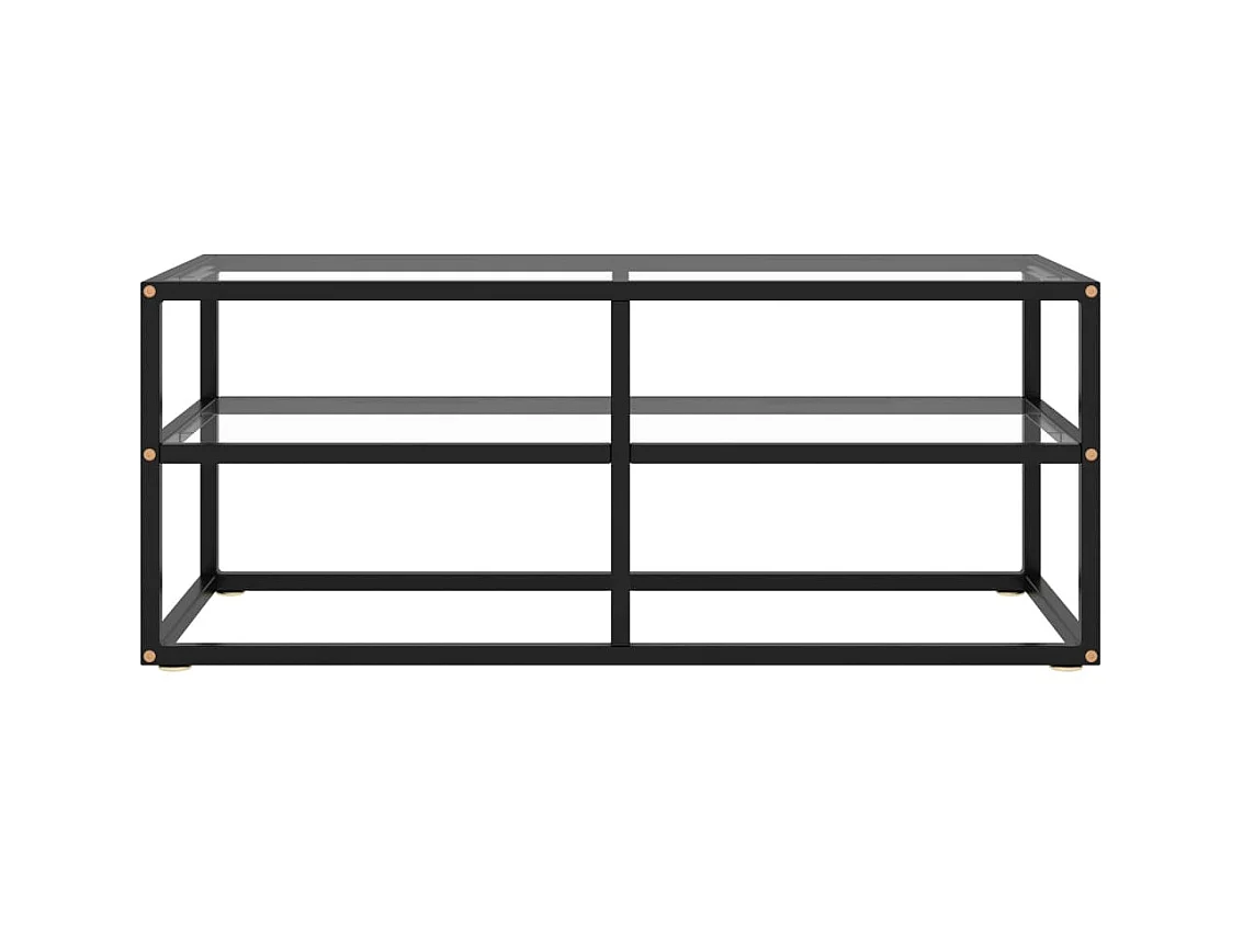 TV-meubel met gehard glas Zwart 100x40x40 cm