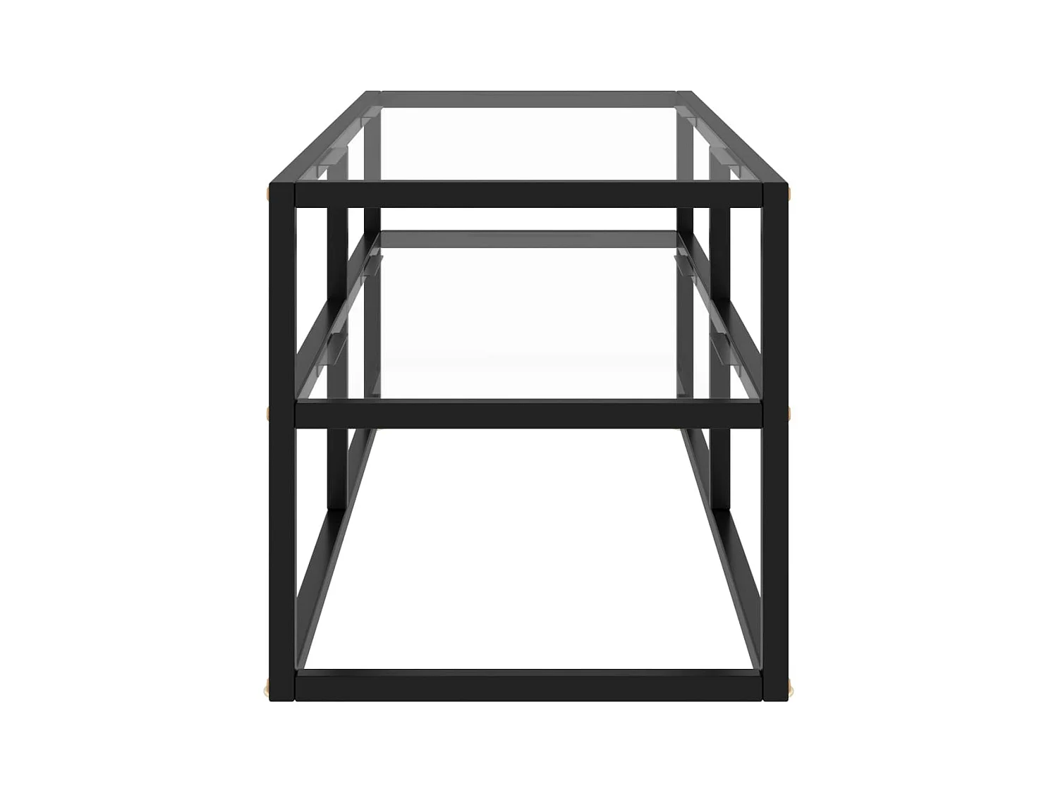 TV-meubel met gehard glas Zwart 100x40x40 cm