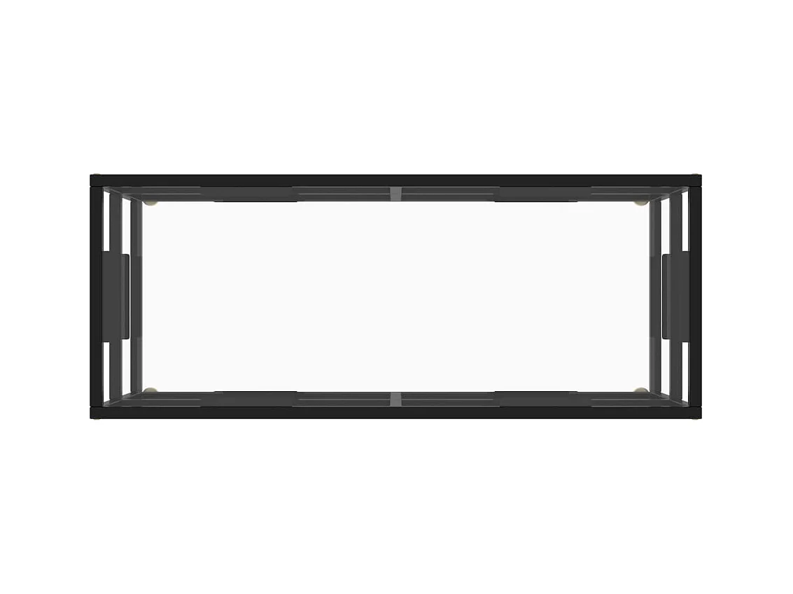TV-meubel met gehard glas Zwart 100x40x40 cm