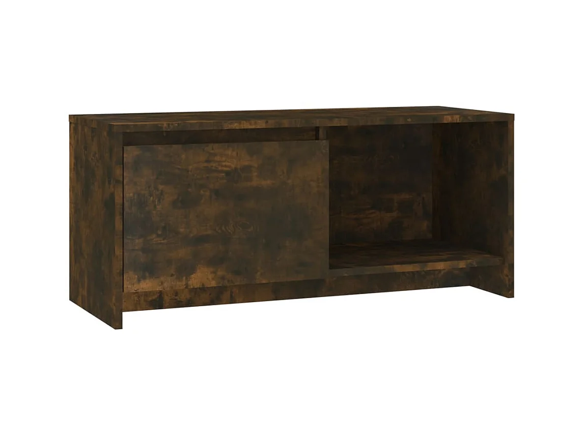TV-meubel Gerookt eiken 90x35x40 cm Spaanplaat