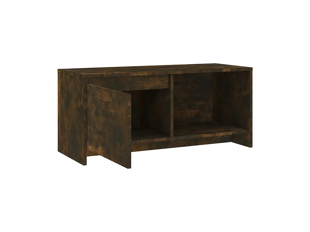 TV-meubel Gerookt eiken 90x35x40 cm Spaanplaat
