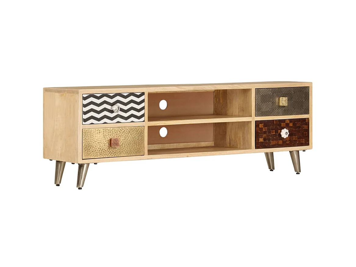 Mobile TV 120 x 30 x 40 cm Legno massello di mango