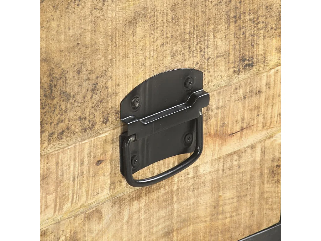 Meuble TV 130x30x39 cm Bois massif de manguier