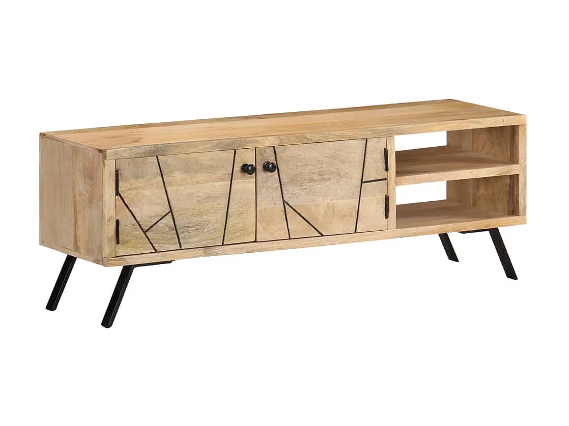 Móvel TV 110x30x40 cm Madeira maciça de mangueira