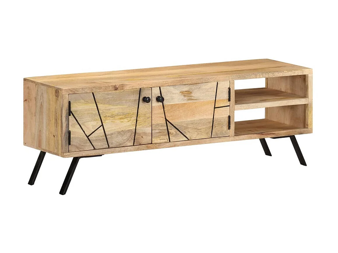 Mobile TV 110x30x40 cm Legno massello di mango