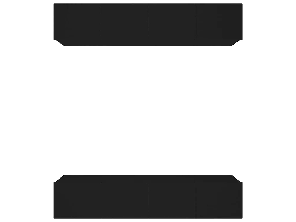 Mobile TV 4 pz Nero 80x30x30 cm MDF