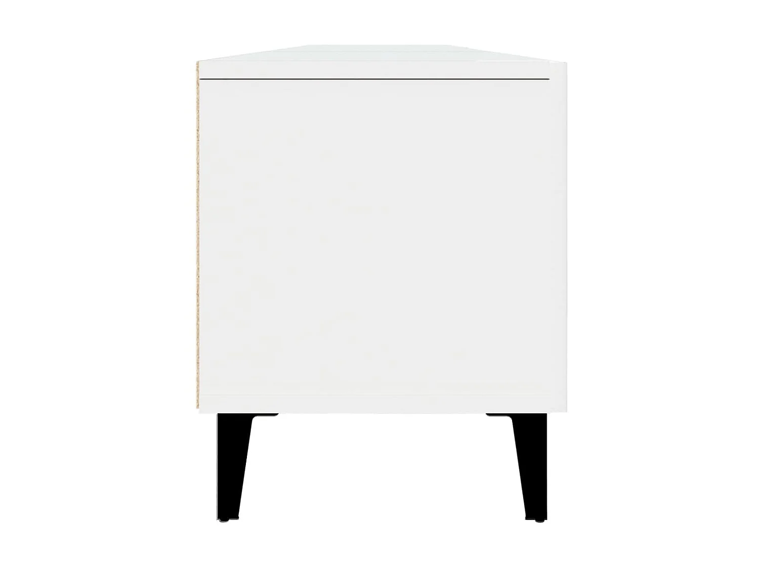 Meuble TV blanc 180x31,5x40 cm bois d'ingénierie