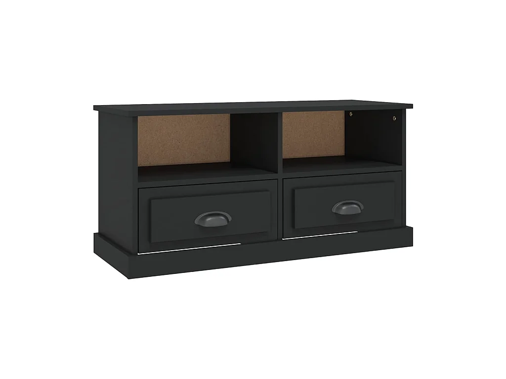 Zwart tv-meubel 93x35,5x45 cm samengesteld hout