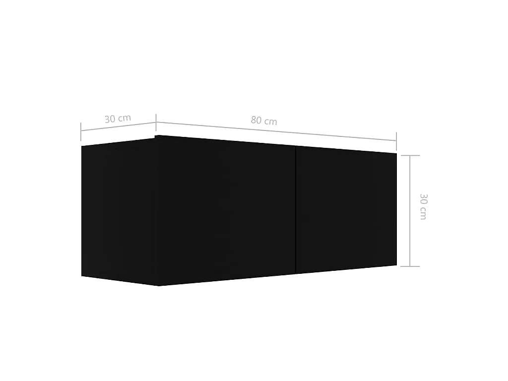 Ensemble de meuble TV 8 pcs Noir Aggloméré