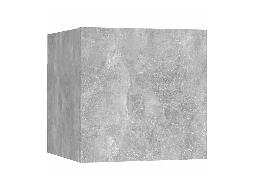 Ensemble de meubles TV 8 pcs Gris béton Bois d'ingénierie