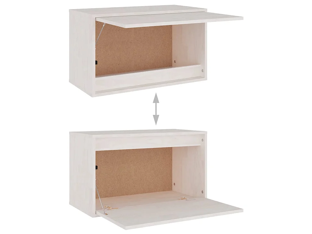 Meubles TV 3 pcs Blanc Bois massif de pin