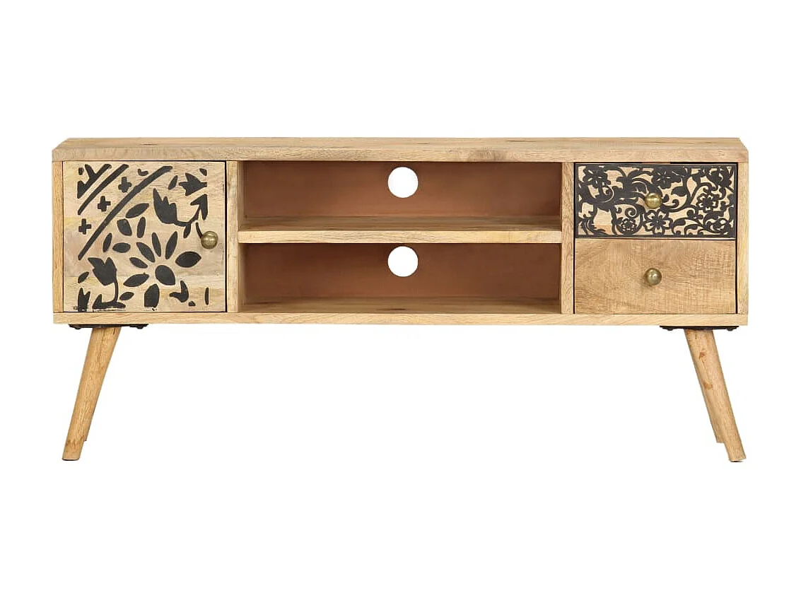 Móvel TV 100 x 30 x 45 cm Madeira maciça de mangueira