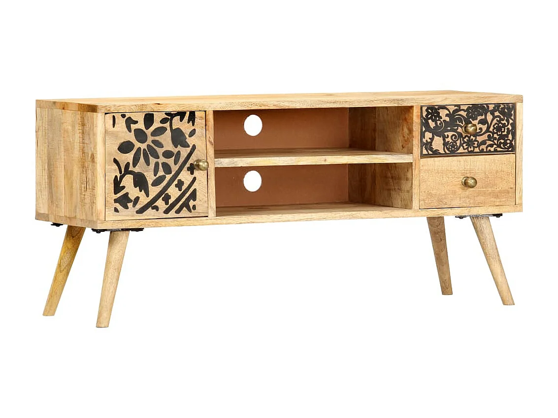Móvel TV 100 x 30 x 45 cm Madeira maciça de mangueira