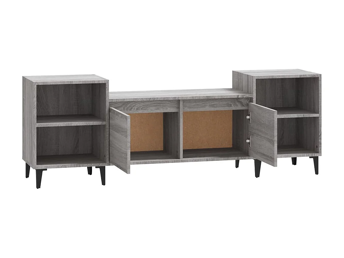 Mueble TV Sonoma gris 160x35x55 cm Madera contrachapada
