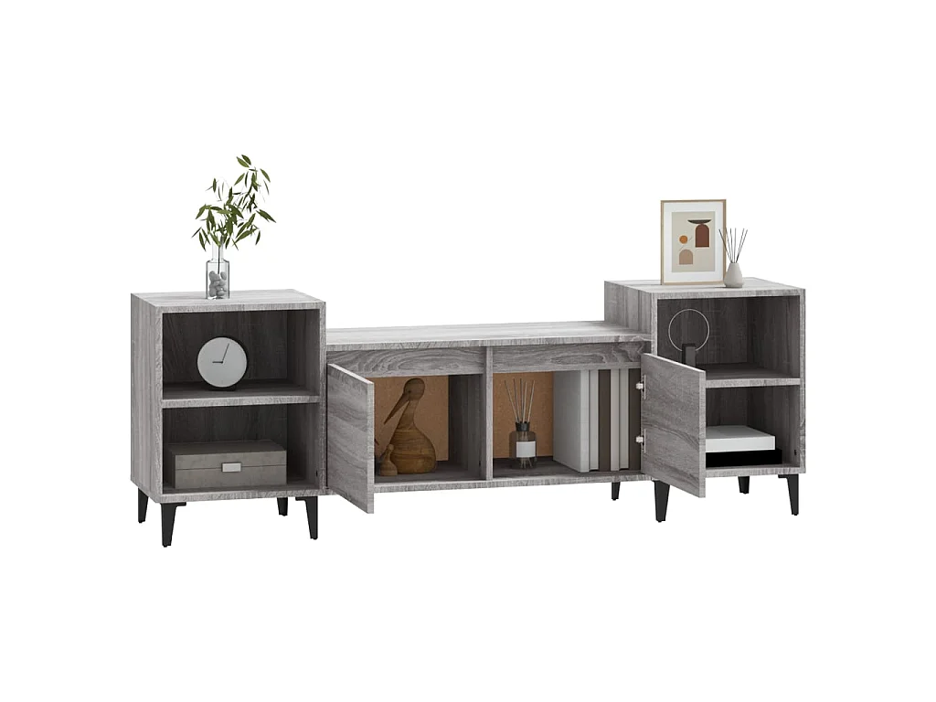 Meuble TV Sonoma gris 160x35x55 cm Bois d'ingénierie