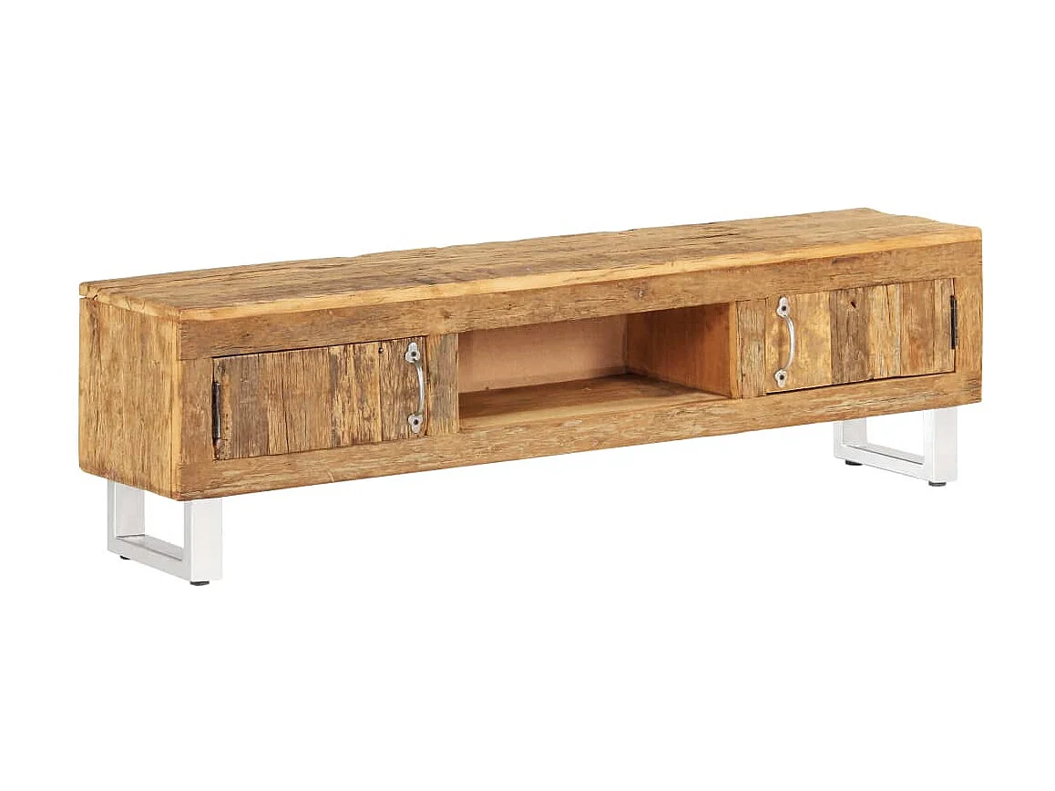 Meuble TV Bois de récupération massif 140 x 30 x 40 cm