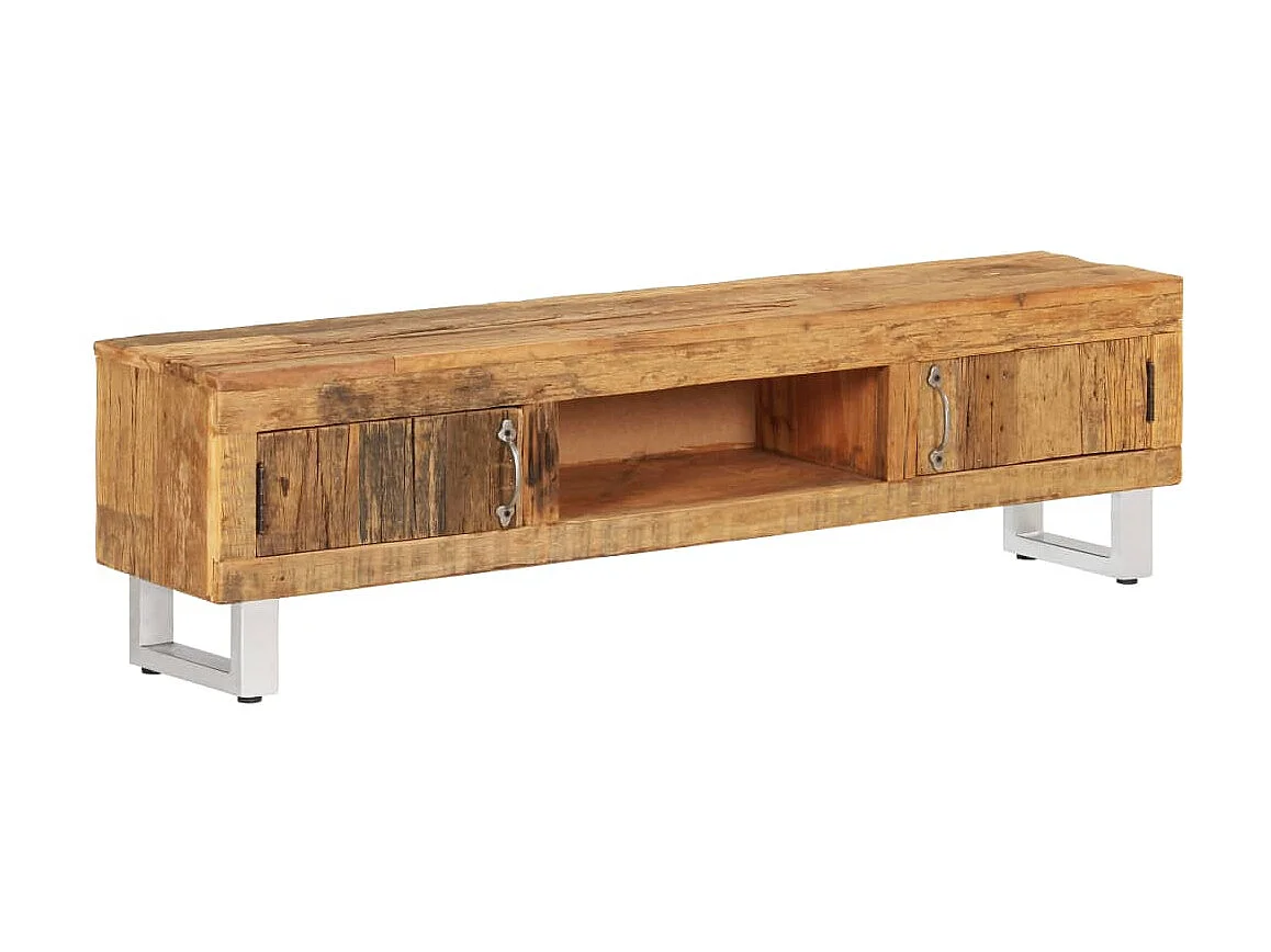 Meuble TV Bois de récupération massif 140 x 30 x 40 cm