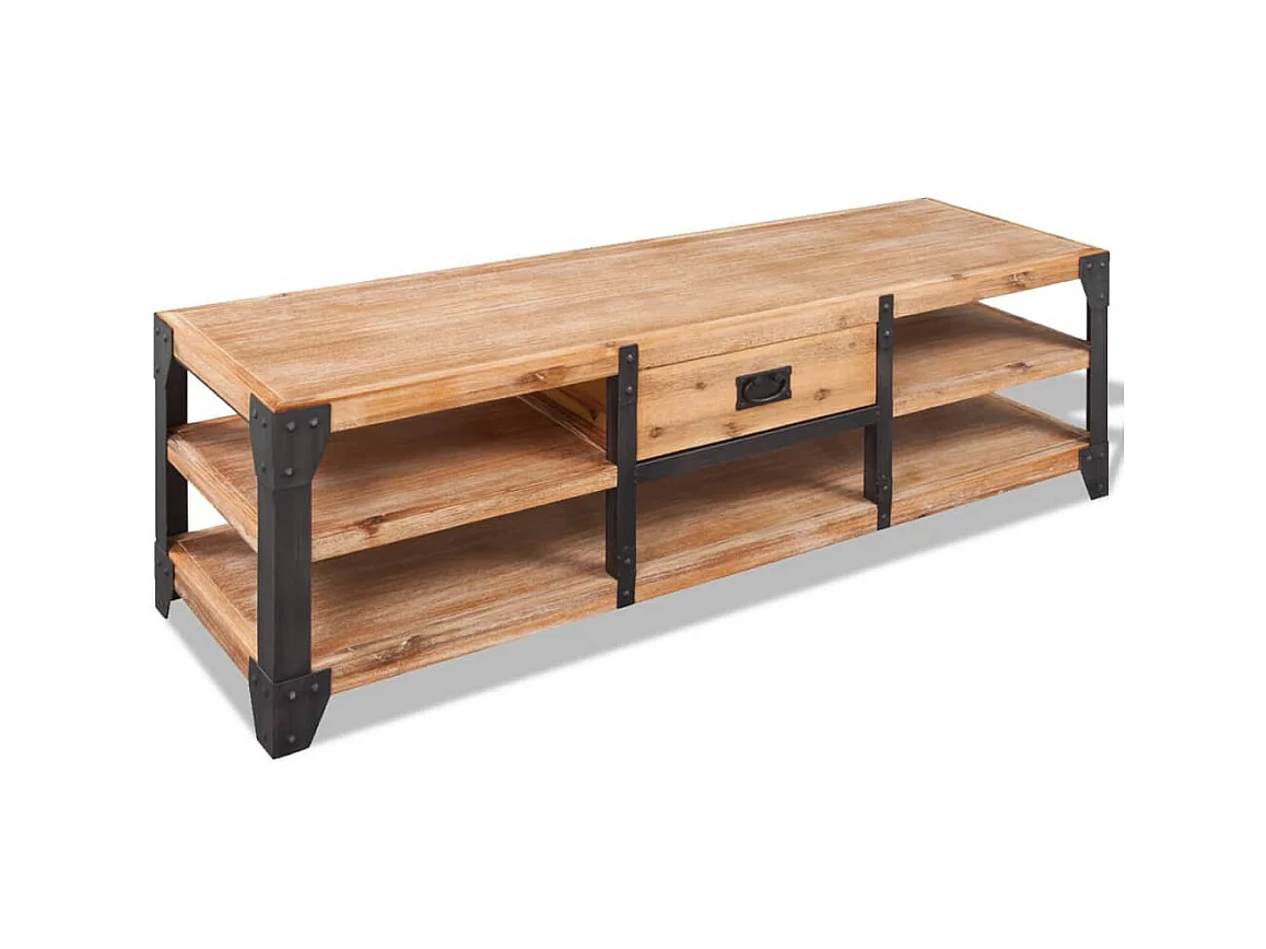 Meuble TV 140 x 40 x 45 cm Bois d'acacia massif